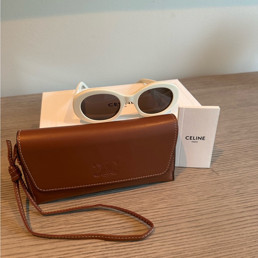 Celine triomphe sunglasses in white